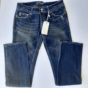 Miss Me Denim Blue JeansJP4322Brandnew NO tags.has small slit 1in 1side pantleg